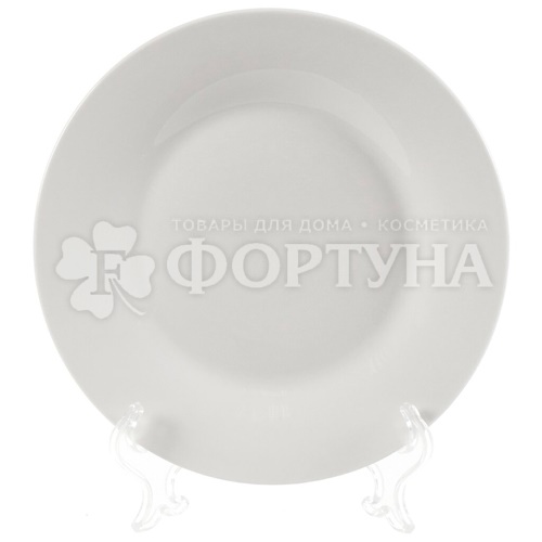 Тарелка DANIKS 19 см десертная белая круглая