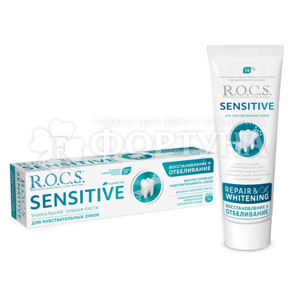 Зубная паста R.O.C.S. Sensitive 94 г Восстановление и отбеливание