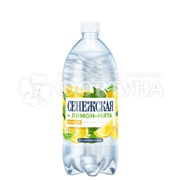 Минеральная вода Сенежская 1 л + Лимон-мята газированная