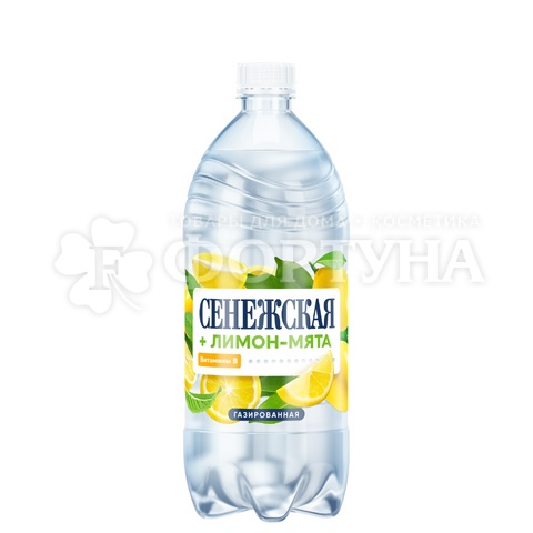 Минеральная вода Сенежская 1 л + Лимон-мята газированная
