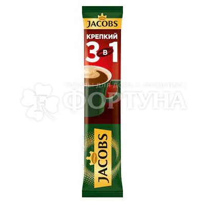 Кофе Якобс 10 г 3 в 1 Крепкий