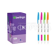 Ручка шариковая Berlingo Tribase grip snow 0,7 синяя
