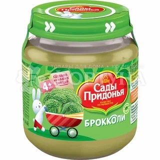 Пюре для детского питания Сады Придонья 80 г из капусты брокколи
