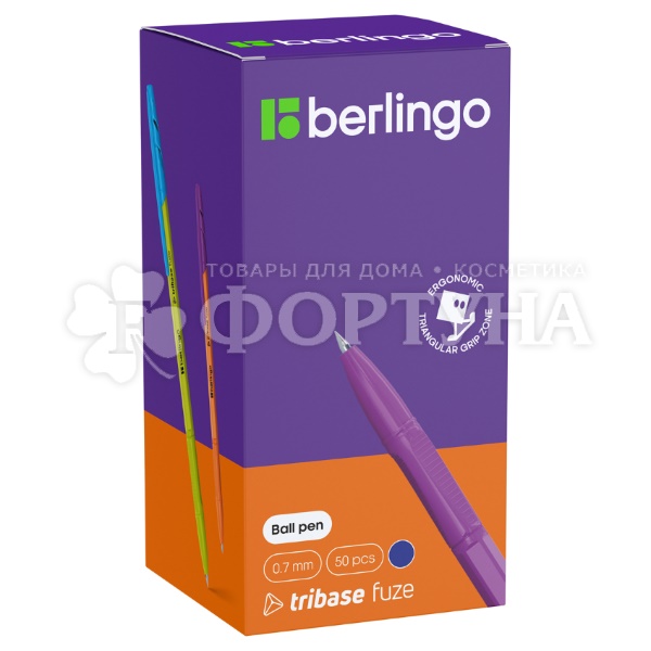 Ручка шариковая Berlingo Tribase Fuze 0,7мм синяя