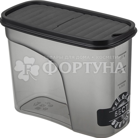 Емкость 1,5 л Бест для сыпучих продуктов графитовая