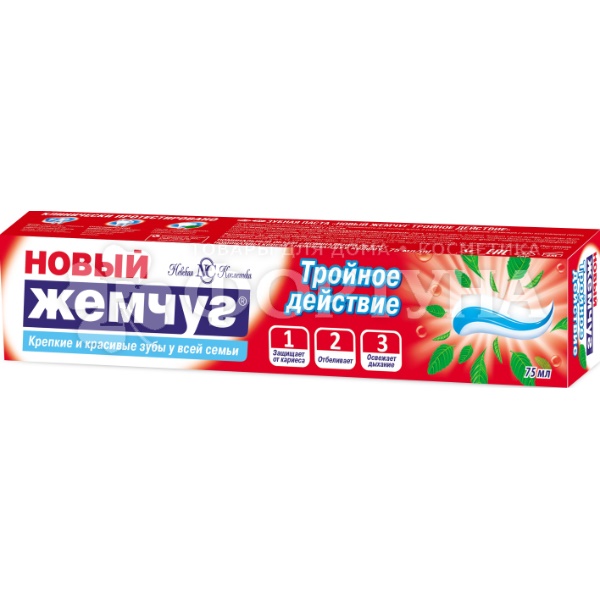 Зубная паста Новый жемчуг 75 мл Тройное действие