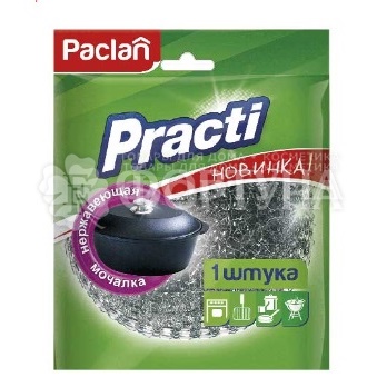 Губка для посуды PACLAN 1 шт металлическая большая