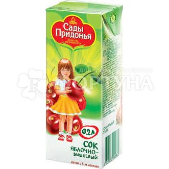 Сок Сады Придонья 0,2 л яблочно-вишневый