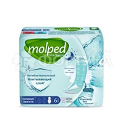 Прокладки MOLPED 6 шт Night Антибактериальные с крылышками критические