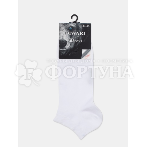 Носки DIWARI 1 пара 3DSOCKS белые размер 25 мужские