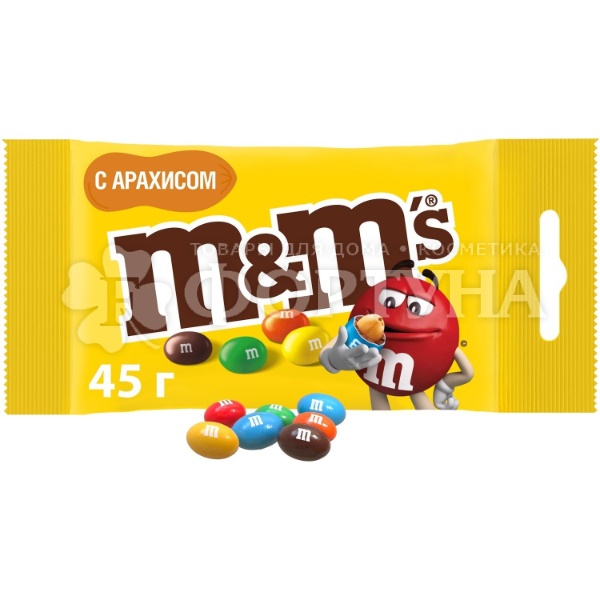 Драже M&M 45 г с арахисом
