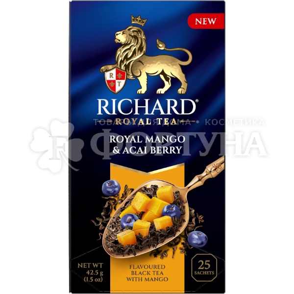 Чай Richard 25 пакетов Royal Mango & Acai berry