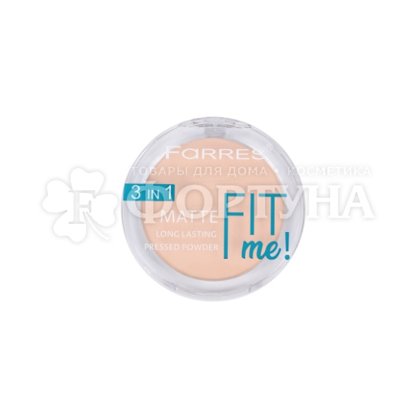 Пудра Farres Matte Fit me! 3в1 прозрачная 02