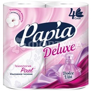 Туалетная бумага Papia 4 шт 4х-слойная Делюкс Дольче Вита