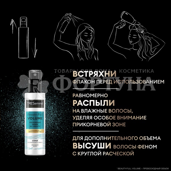Спрей для волос TRESemme 190 мл BEAUTY-FL VOLUME для прикорневого объема