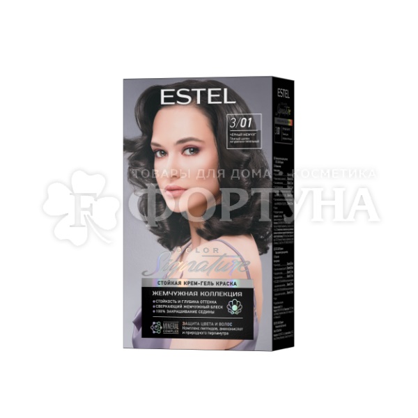 Краска для волос Estel Signature 3/01 Черный жемчуг