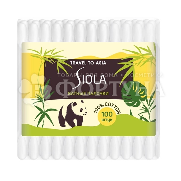 Ватные палочки SIOLA Travel 100 шт в пакете