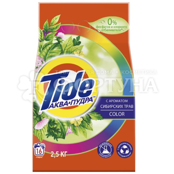Стиральный порошок Tide 2500 г Автомат Color Сибирские травы