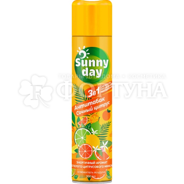 Освежитель воздуха SUNNY DAY 300 мл Антитабак