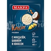 Каша быстрого приготовления Макфа 40 г рисовая Миндаль, банан, кокос