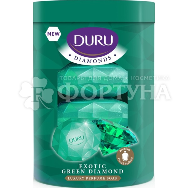 Туалетное мыло DURU DIAMONDS 4*90 г Волшебный изумрут