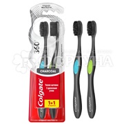 Зубная щетка Colgate Древесный уголь 1+1 средняя