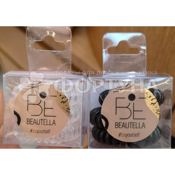 Резинка-пружинка для волос Beautella 3 шт 3,8см