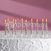 Свечи  для торта Спираль 10 шт шампань