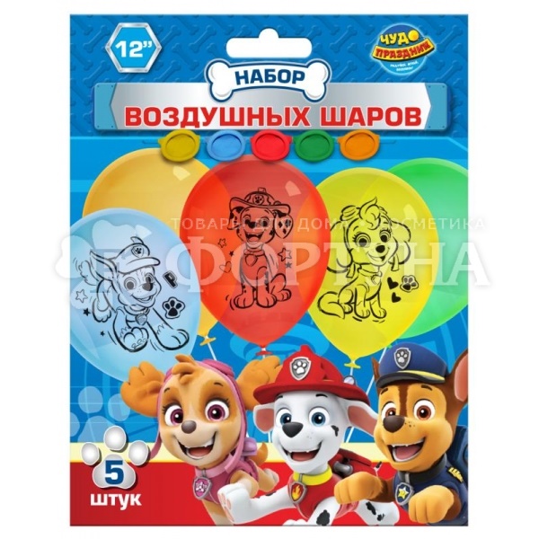 Набор шаров Щенячий партуль 5шт LBM-110173-PW