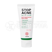Крем для лица Hiskin Stop Acne 50 мл против несовершенств AHA + BHA + TEA TREE