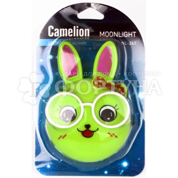 Ночник Camelion NL-241 Зайцы с выключателем 220V