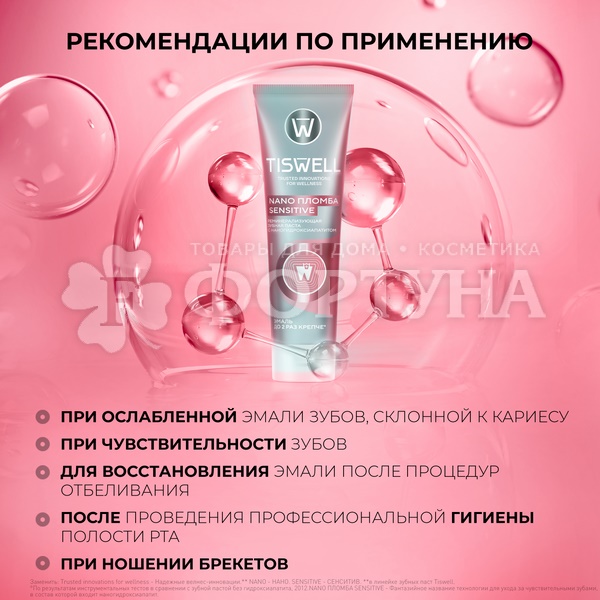 Зубная паста TISWELL 110 мл Nano пломба sensitive