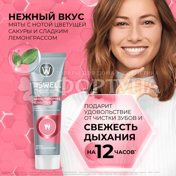 Зубная паста TISWELL 110 мл Nano пломба sensitive