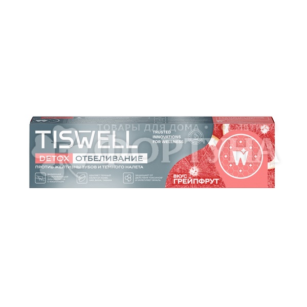 Зубная паста TISWELL 110 мл Detox отбеливание грейпфрут