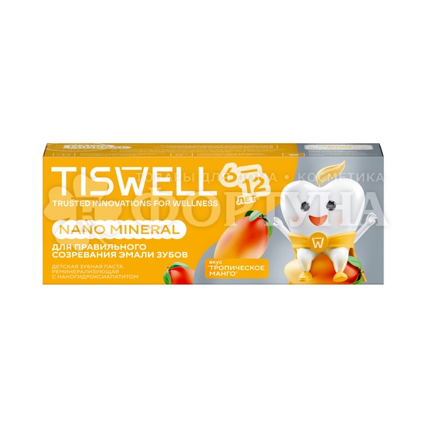 Зубная паста TISWELL 60 мл Детская 6+ Тропичечкое манго