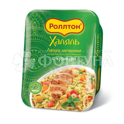 Лапша быстрого приготовления Роллтон 90 г Лагманная с курицей Халяль