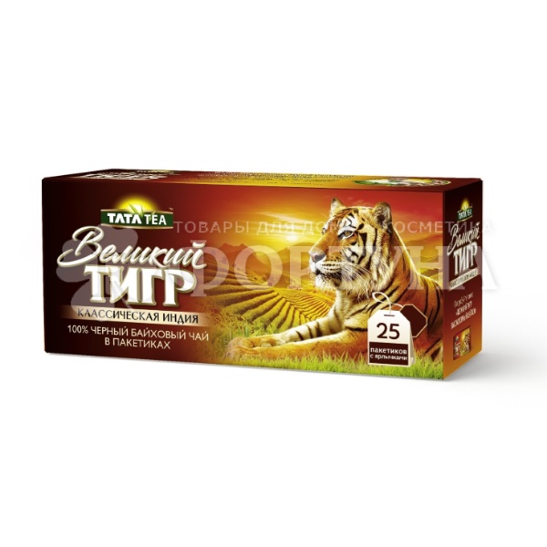 Чай Гранд 25 пакетов Великий тигр