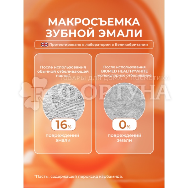 Зубная паста Biomed HEALTHYWHITE 65 мл Снижение чуствительности