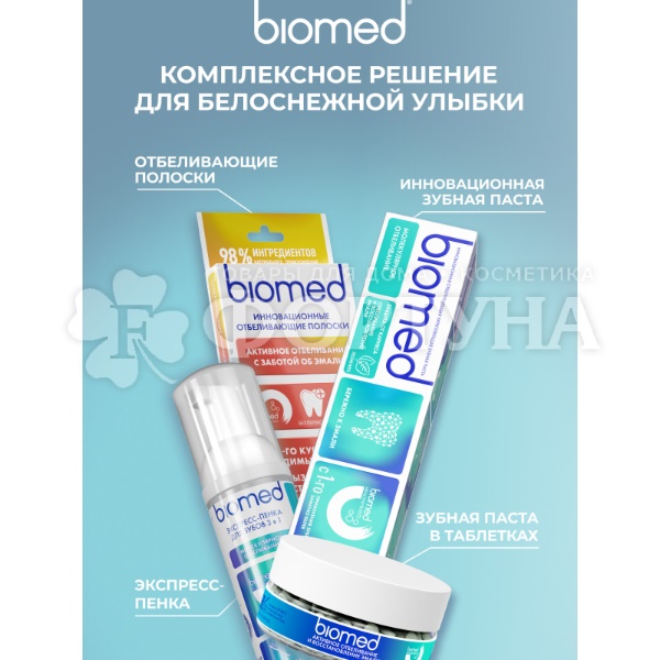 Зубная паста Biomed HEALTHYWHITE 65 мл Защита от кариеса