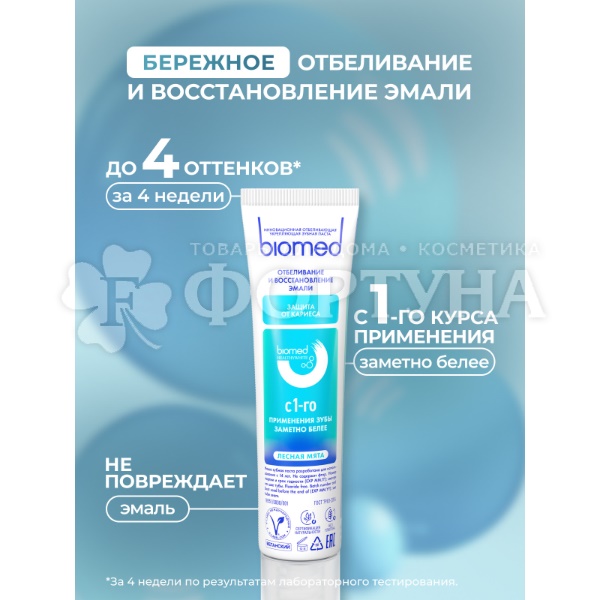 Зубная паста Biomed HEALTHYWHITE 65 мл Защита от кариеса