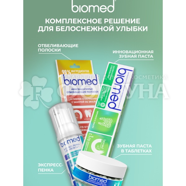 Зубная паста Biomed HEALTHYWHITE 65 мл Взрывная свежесть
