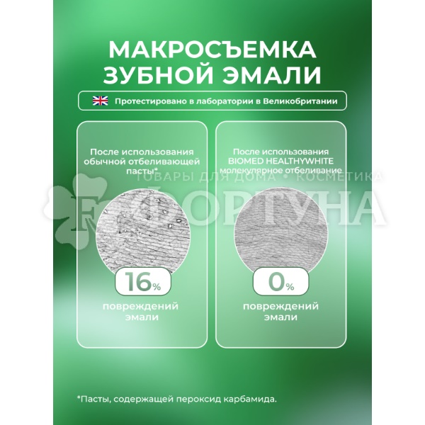 Зубная паста Biomed HEALTHYWHITE 65 мл Взрывная свежесть
