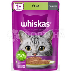 Корм для животных Whiskas 75 г мясной паштет утка