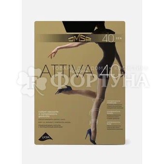 Колготки Omsa Attiva 40 den цвет fumo размер 4