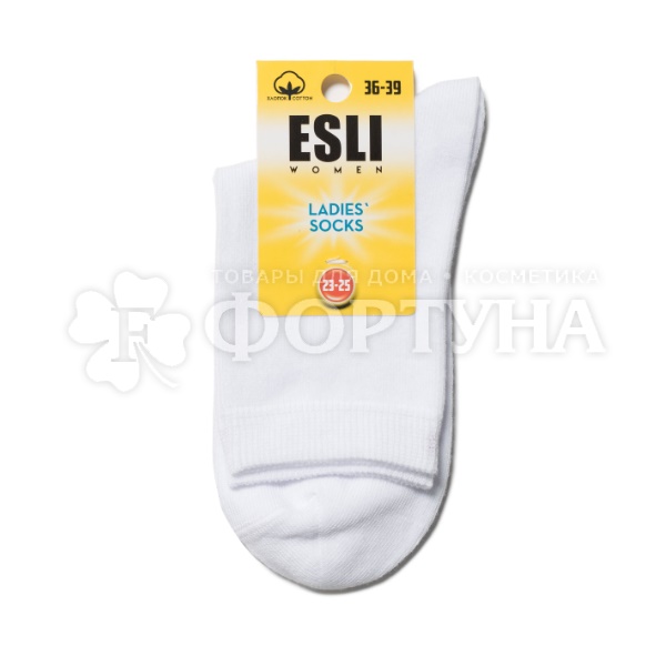 Носки ESLI 1 пара артикул 16С-148СПЕ белые хлопок размер 23-25 женские