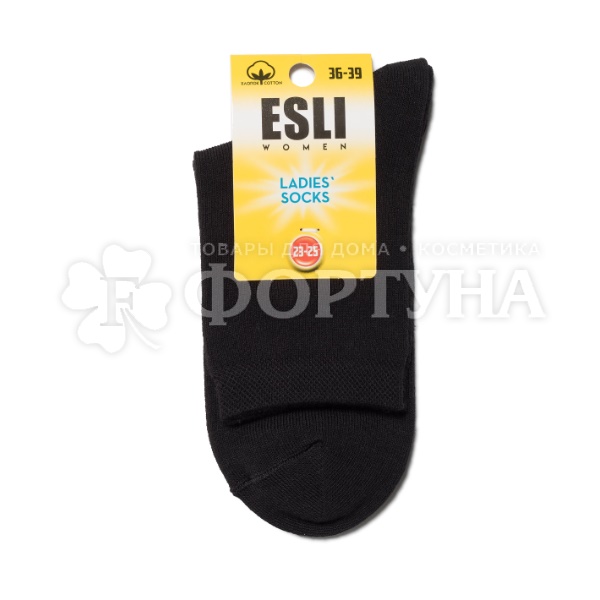 Носки ESLI 1 пара артикул 16С-148СПЕ черные хлопок размер 23 женские