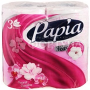 Туалетная бумага Papia 4 шт 3х-слойная Secret Garden