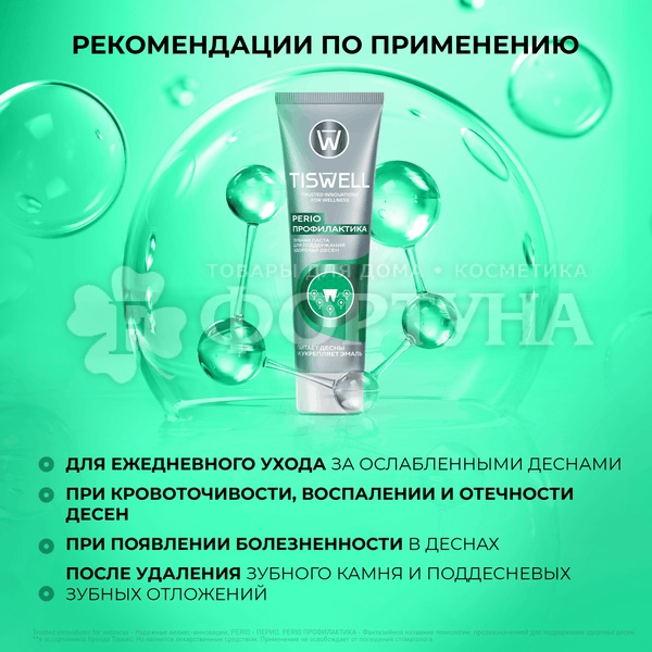 Зубная паста TISWELL 110 мл Perio профилактика с троксерутином и гиалуроном