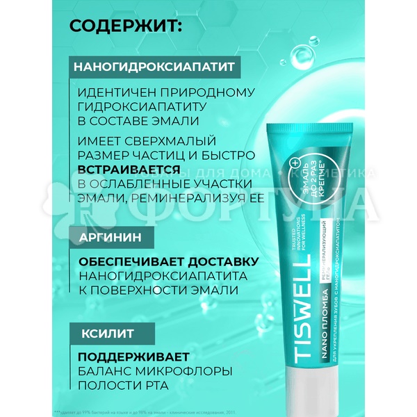 Гель для десен TISWELL 40 мл Nano пломба реминерализирующий с наногидроксиопатитом
