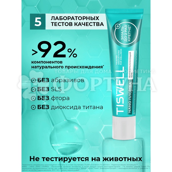 Гель для десен TISWELL 40 мл Nano пломба реминерализирующий с наногидроксиопатитом